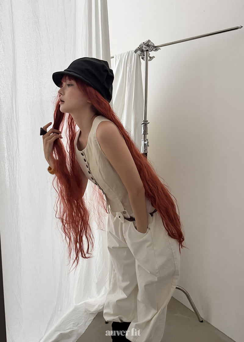 Auver_Fit - Korean Women Fashion - #womensfashion - Linen Asymmetrical Vest - 9