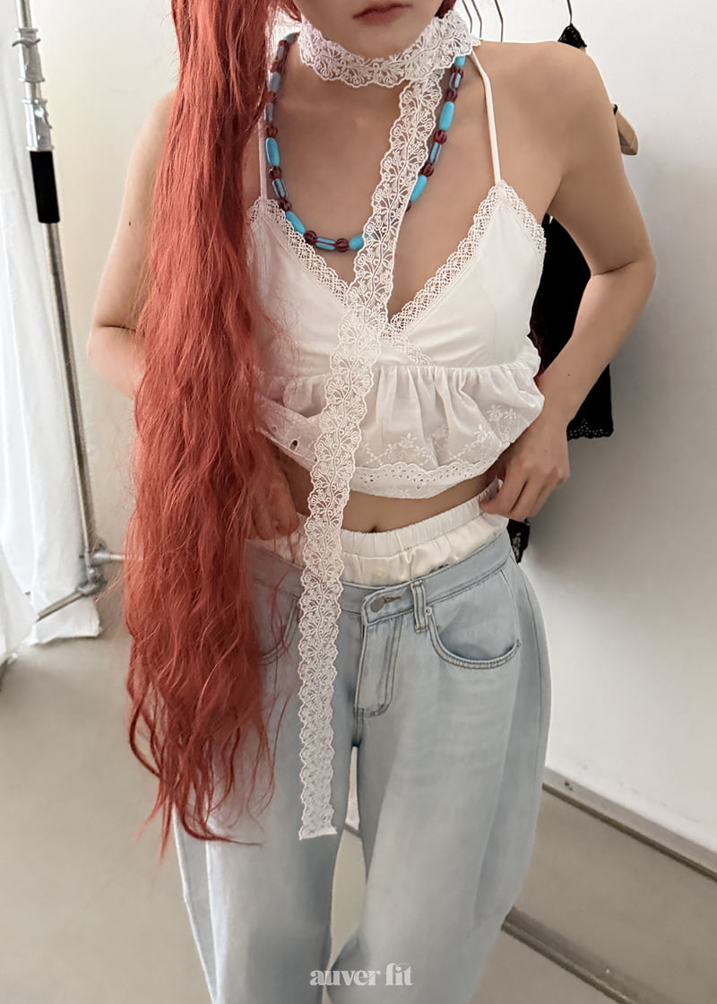 Auver_Fit - Korean Women Fashion - #womensfashion - May Lace Top Sleeveless