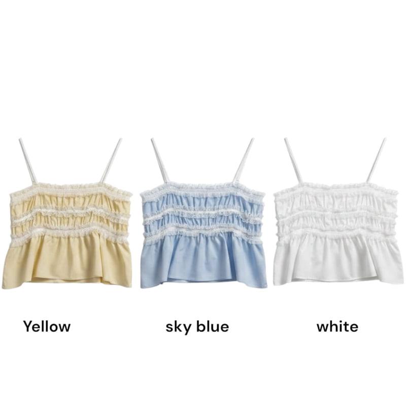 Auver_Fit - Korean Women Fashion - #womensfashion - Pajama Slip Sleeveless Top - 12