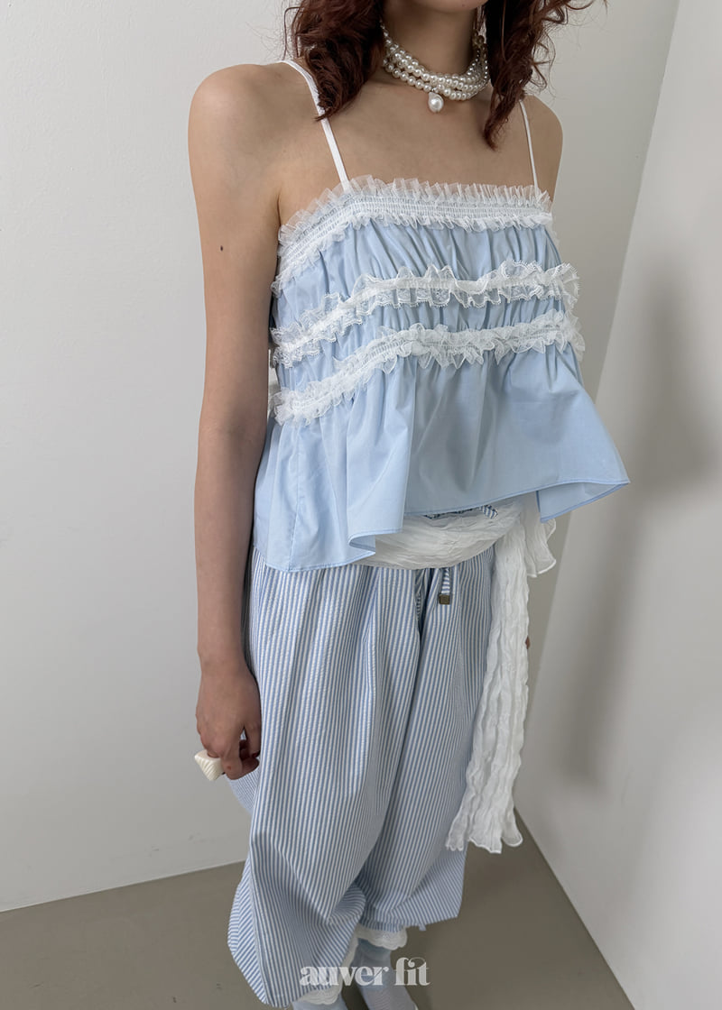 Auver_Fit - Korean Women Fashion - #womensfashion - Pajama Slip Sleeveless Top - 6