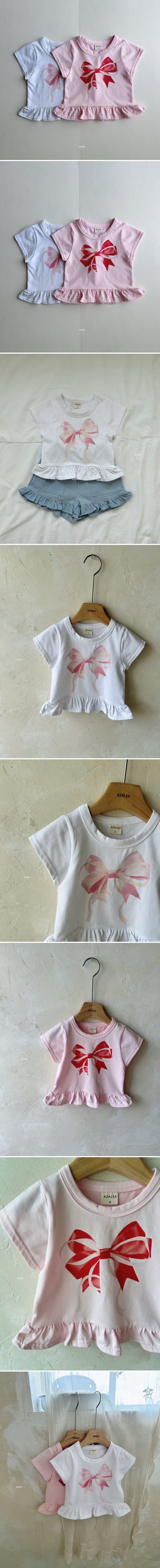 Azalea - Korean Children Fashion - #Kfashion4kids - Ribbon Frill Tee - 2