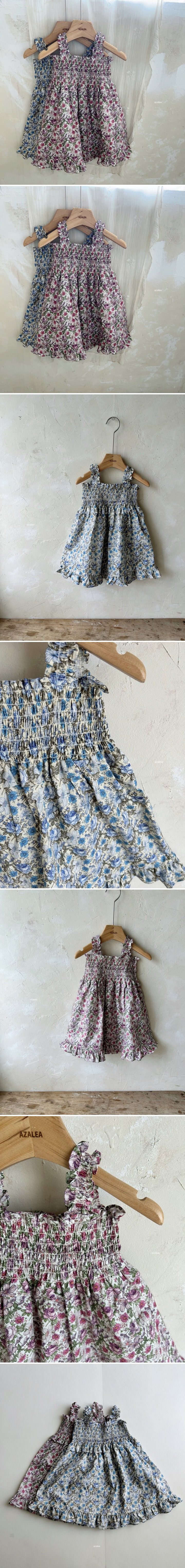 Azalea - Korean Children Fashion - #childrensboutique - Flower Smocked One-piece - 2
