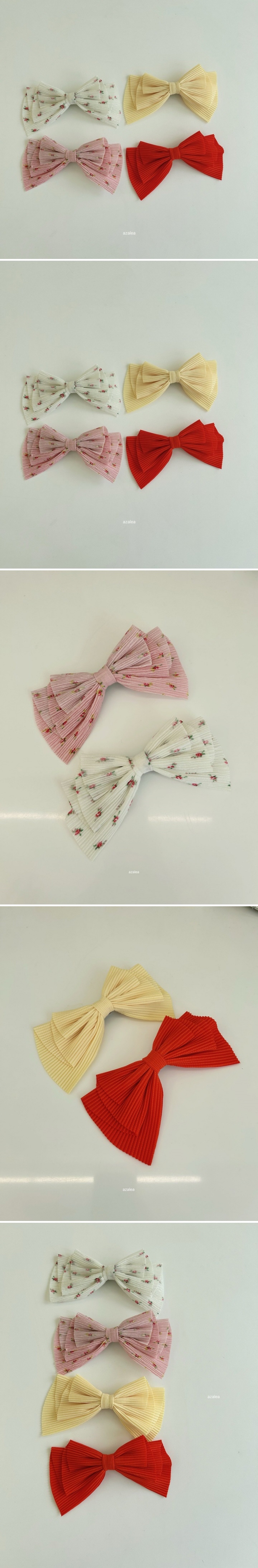 Azalea - Korean Children Fashion - #kidsshorts - Pleated Ribbon Hairpin - 2