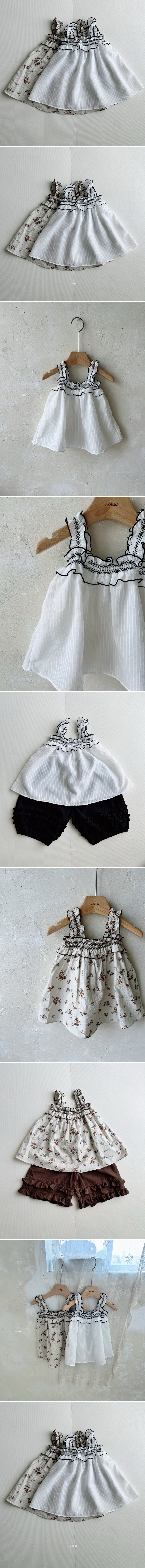 Azalea - Korean Children Fashion - #kidzfashiontrend - Merci Smocked Sleeveless Top - 2