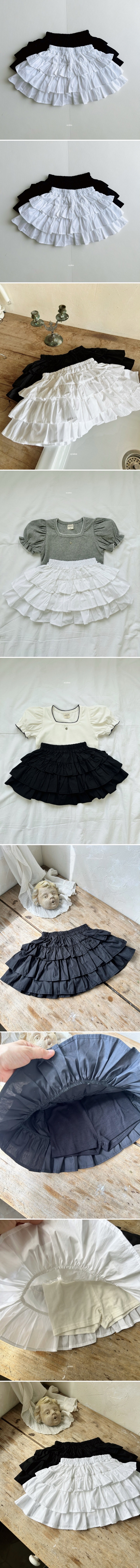 Azalea - Korean Children Fashion - #kidzfashiontrend - Enby Tiered Skirt - 2