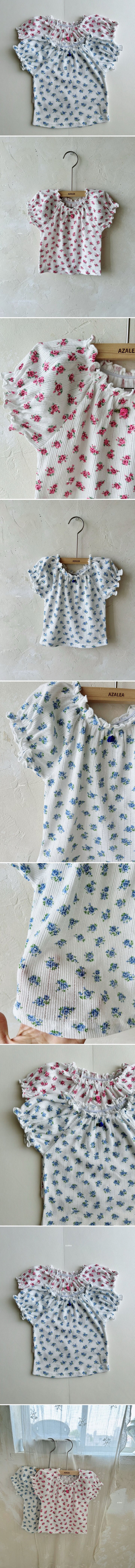 Azalea - Korean Children Fashion - #littlefashionista - Rose Eyelet Tee - 2