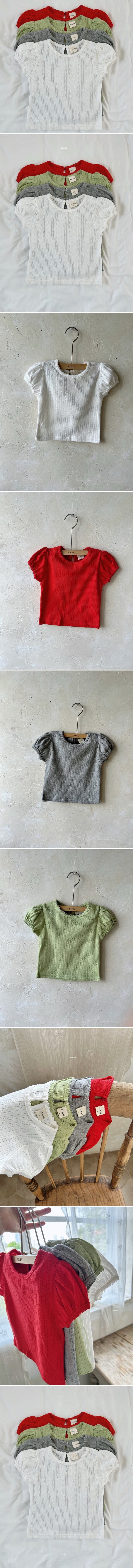 Azalea - Korean Children Fashion - #magicofchildhood - Red Eyelet Pincoat Tee - 2