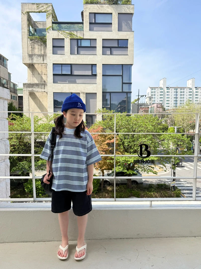 Bien Joie - Korean Children Fashion - #discoveringself - Link Striped Tee - 5