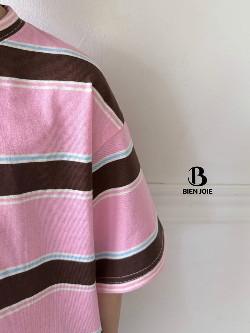 Bien Joie - Korean Children Fashion - #kidsshorts - Poco Striped Tee - 9