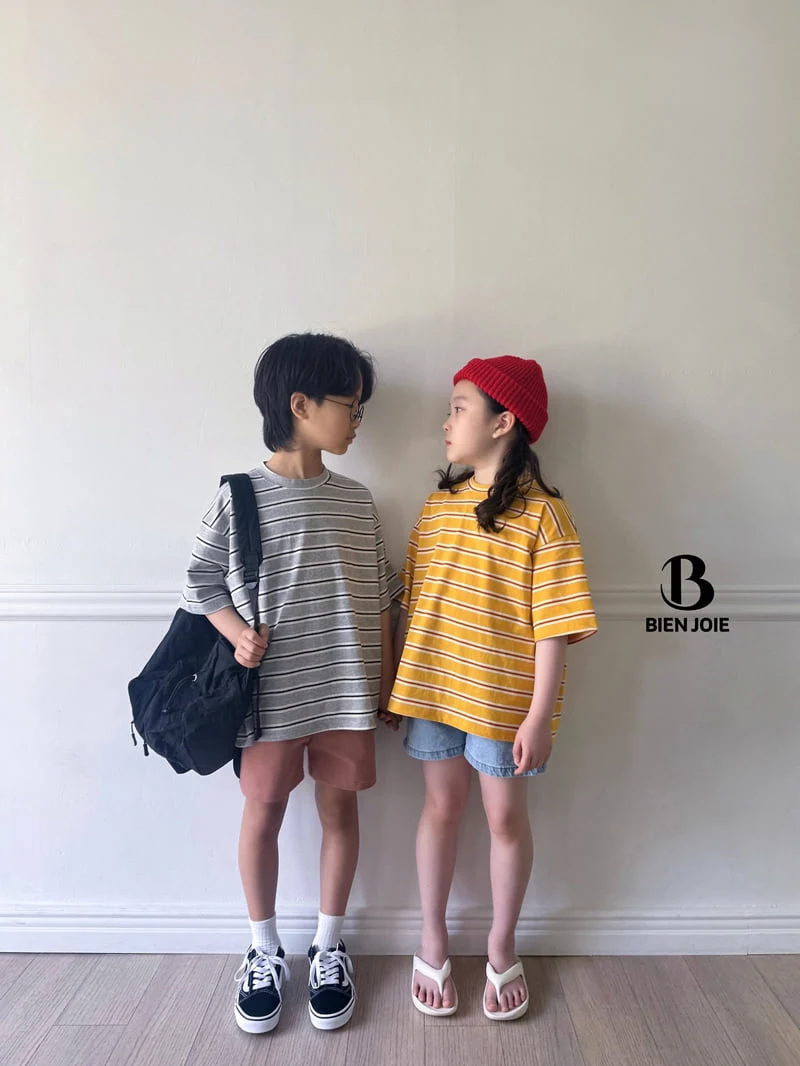 Bien Joie - Korean Children Fashion - #kidzfashiontrend - Adele Striped Tee - 5