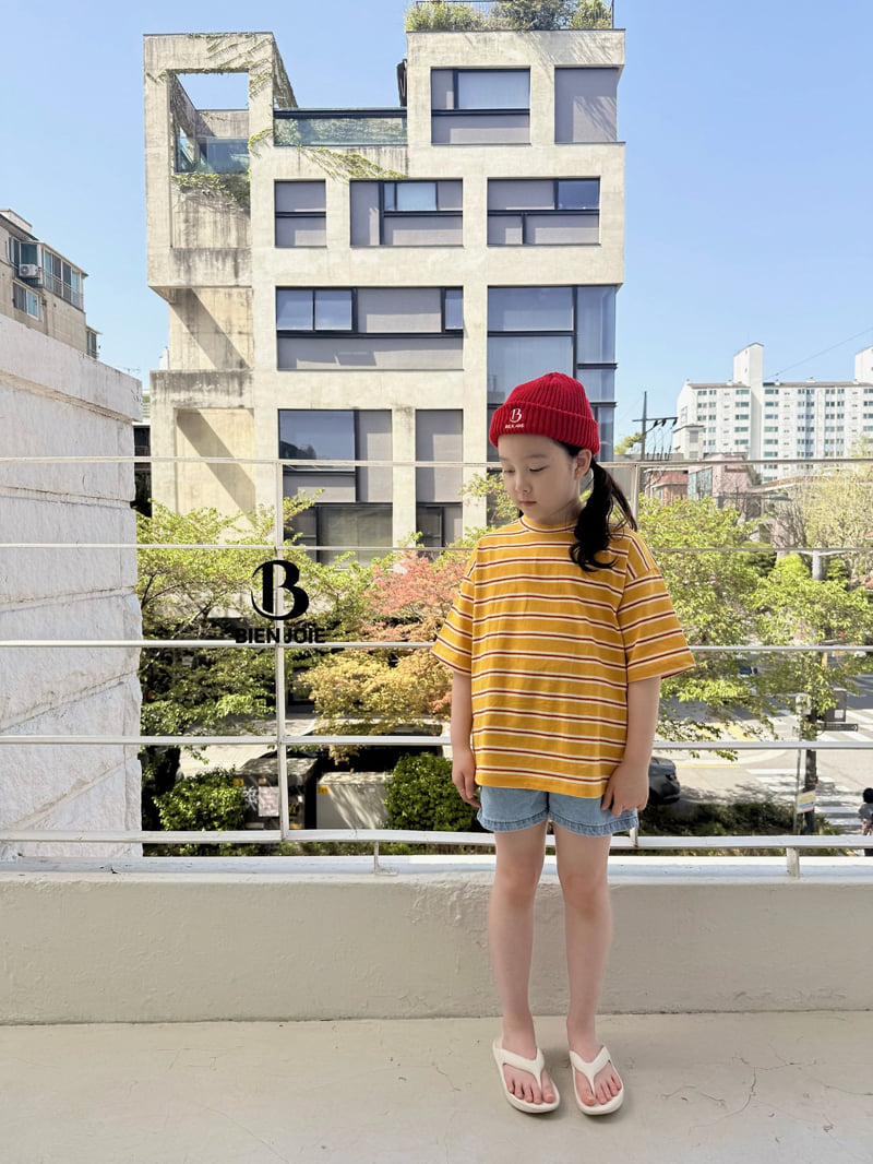 Bien Joie - Korean Children Fashion - #prettylittlegirls - Adele Striped Tee - 10