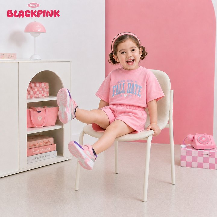 Black Pink - Korean Children Fashion - #Kfashion4kids - DATE Short Sleeve Sweatshirt - 8