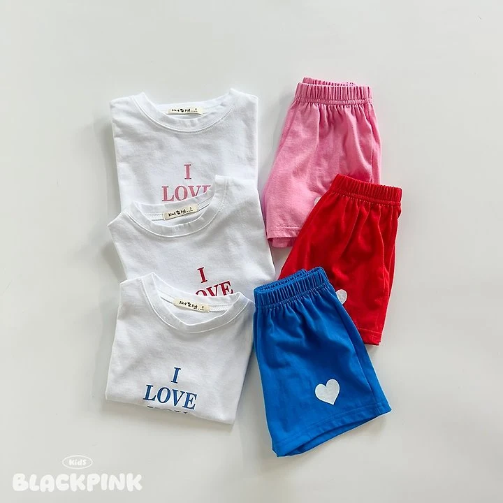 Black Pink - Korean Children Fashion - #Kfashion4kids - Summer Love You Set-Up - 2