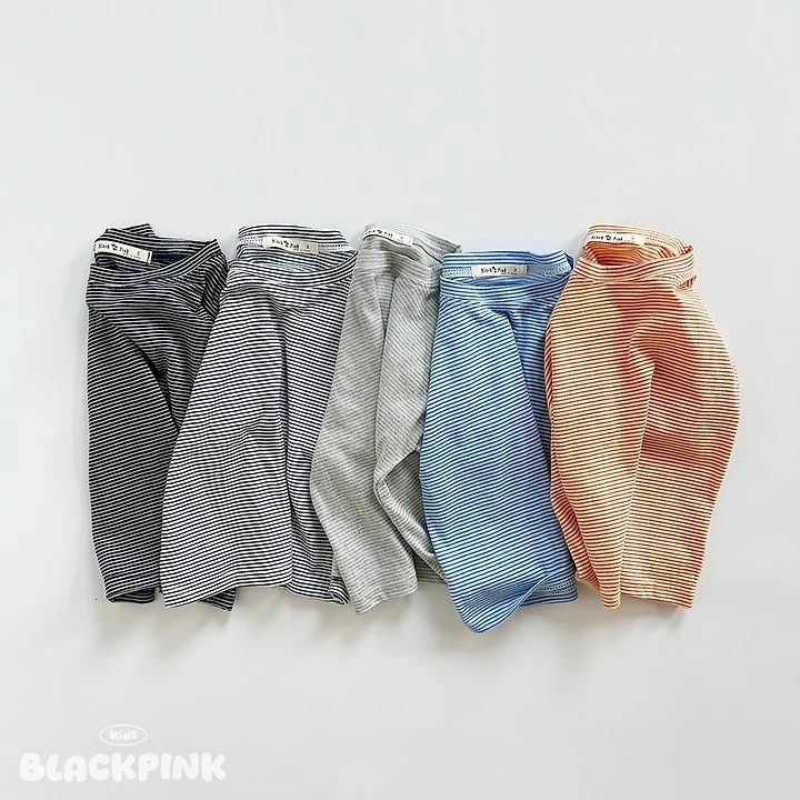 Black Pink - Korean Children Fashion - #Kfashion4kids - Summer Stripe Short Sleeve Tee
