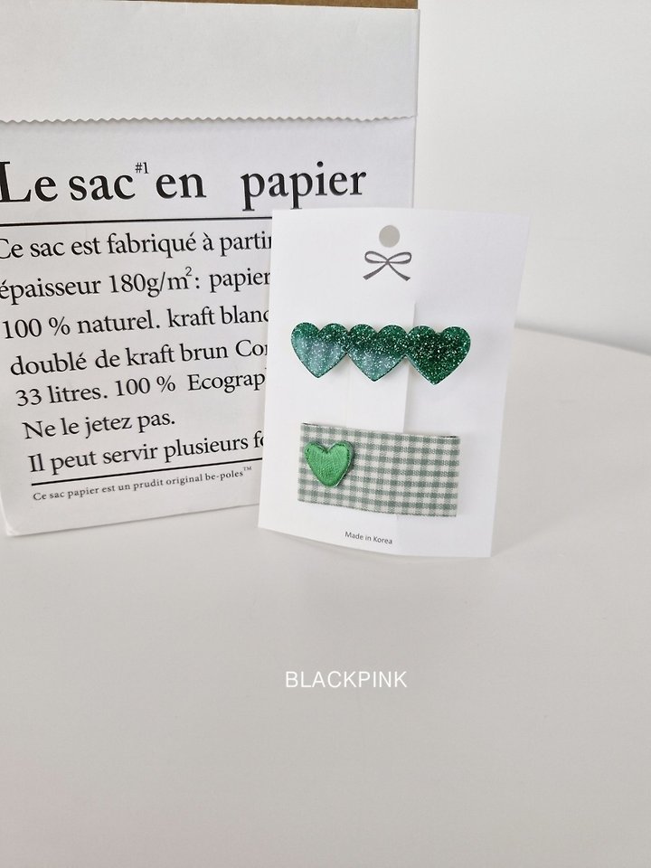 Black Pink - Korean Children Fashion - #Kfashion4kids - Acrylic Heart Set - 6