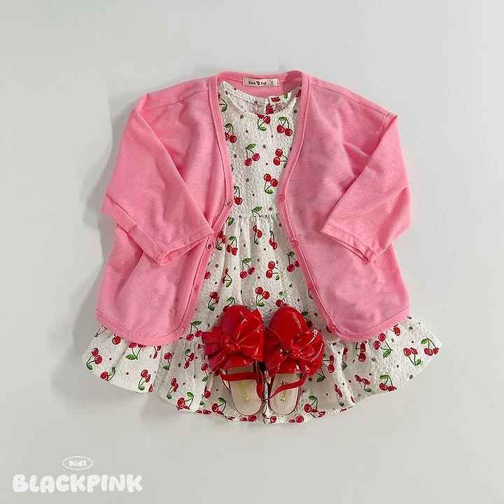 Black Pink - Korean Children Fashion - #Kfashion4kids - Cherry Frill One-piece - 11