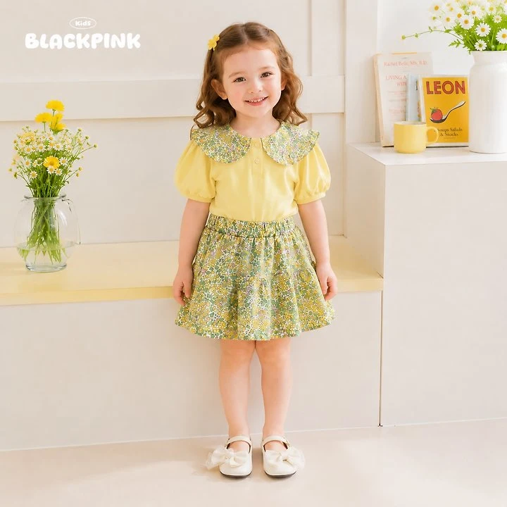 Black Pink - Korean Children Fashion - #Kfashion4kids - Petit Flower Set-Up - 6