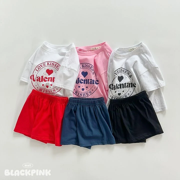 Black Pink - Korean Children Fashion - #kidzfashiontrend - Valentine Heart Set-Up - 4