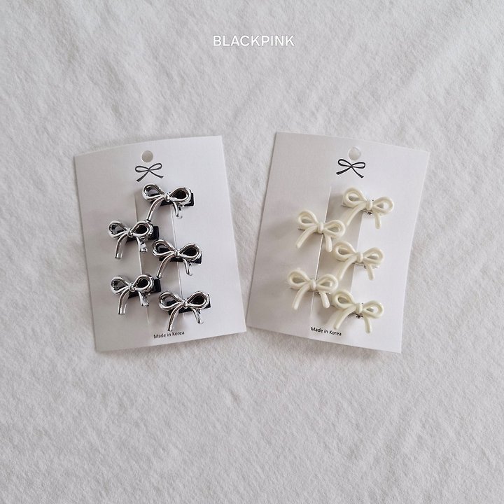 Black Pink - Korean Children Fashion - #childofig - Tiny Ribbon Set (set of 5)
