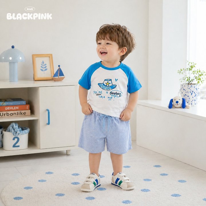 Black Pink - Korean Children Fashion - #childofig - Embossed Stripe Shorts - 11