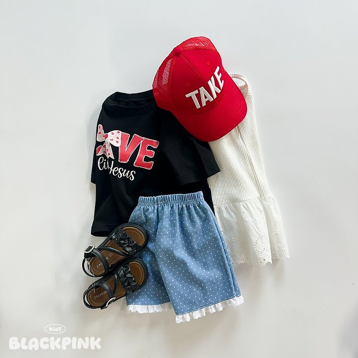 Black Pink - Korean Children Fashion - #childofig - Dot Lace Shorts - 10