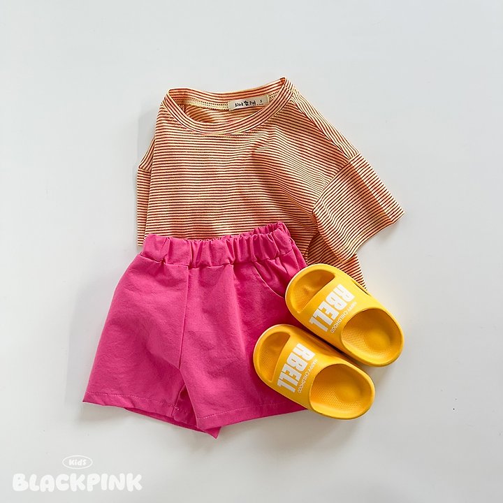 Black Pink - Korean Children Fashion - #childofig - Summer Stripe Short Sleeve Tee - 6
