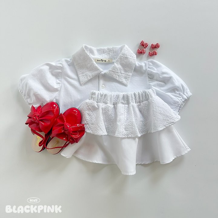 Black Pink - Korean Children Fashion - #stylishchildhood - Lovely Lace Set-Up - 4