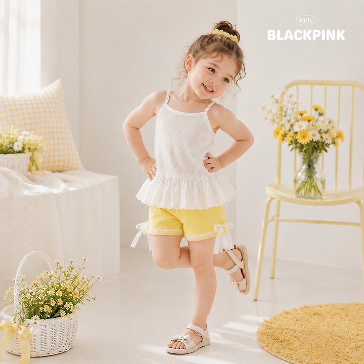 Black Pink - Korean Children Fashion - #childofig - Layered Lace Sleeveless Top - 7