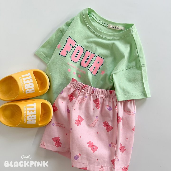 Black Pink - Korean Children Fashion - #childofig - Cotton Candy Bear Shorts - 7