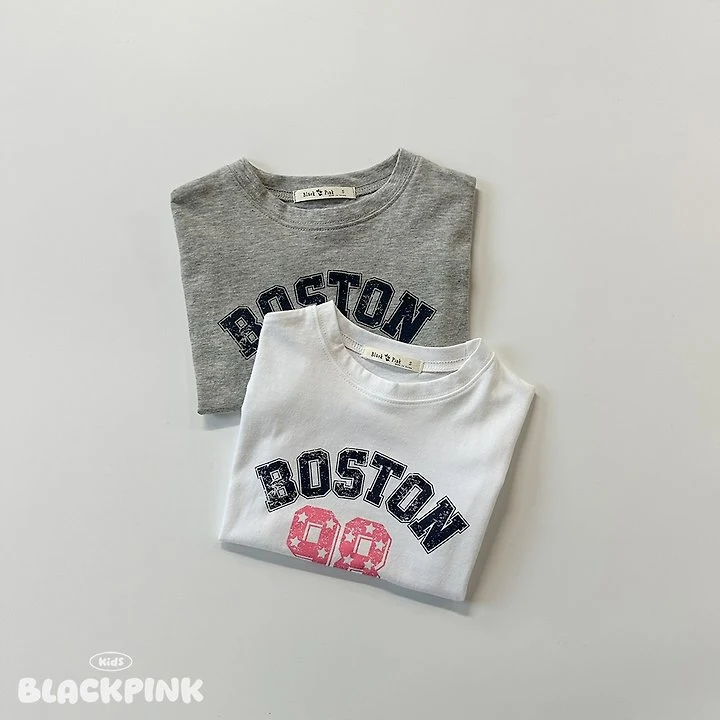 Black Pink - Korean Children Fashion - #childofig - 98 Single Tee - 2