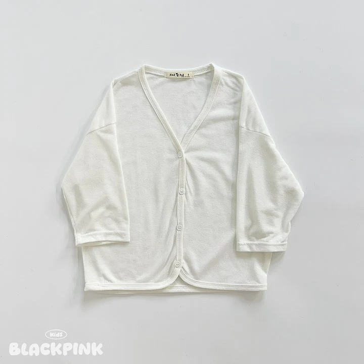 Black Pink - Korean Children Fashion - #childofig - Linen Light Cardigan - 4