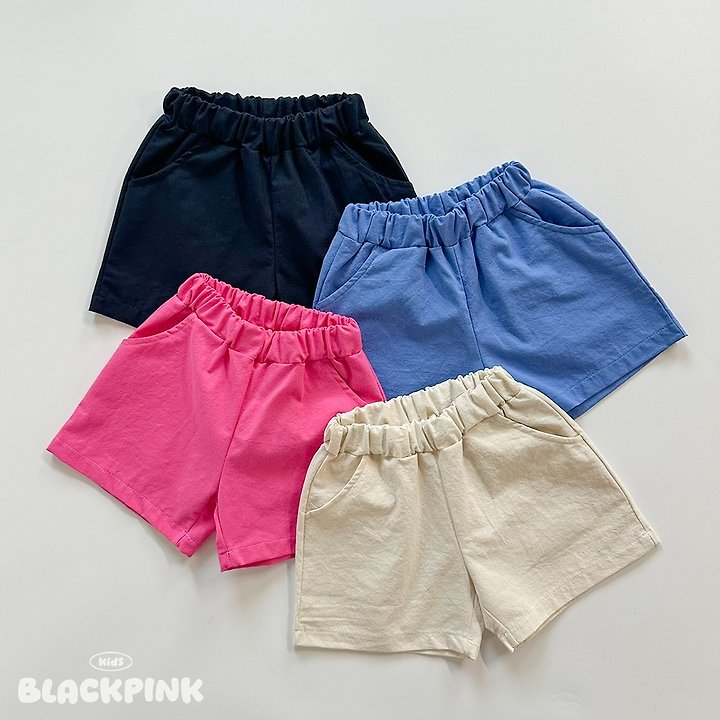 Black Pink - Korean Children Fashion - #childrensboutique - Color Pop Cotton Shorts - 2