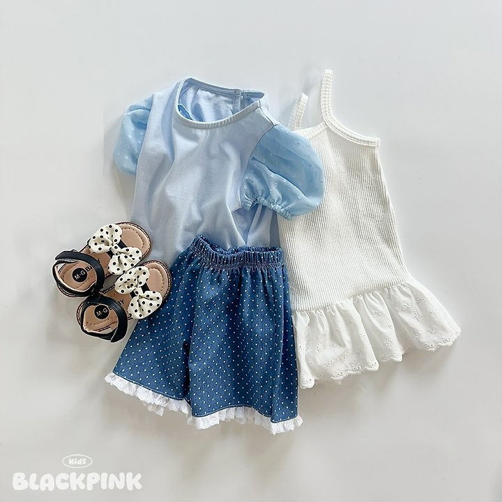 Black Pink - Korean Children Fashion - #childrensboutique - Dot Lace Shorts - 11