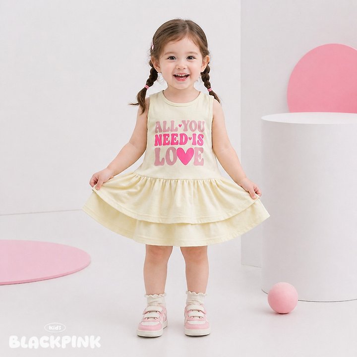 Black Pink - Korean Children Fashion - #childrensboutique - ALL YOU One-piece - 8