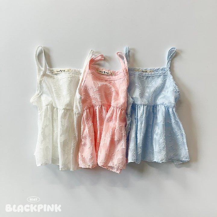 Black Pink - Korean Children Fashion - #childrensboutique - Flower Bustier