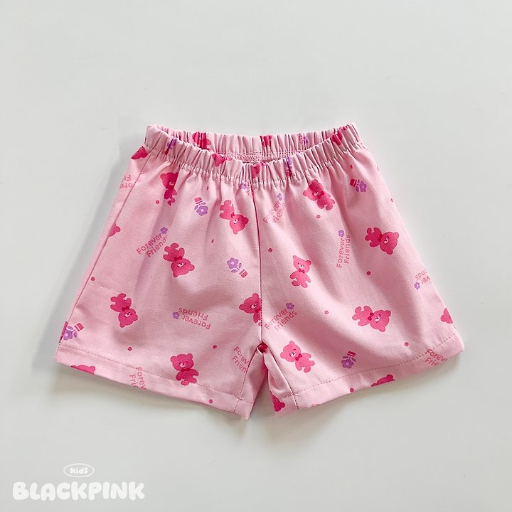 Black Pink - Korean Children Fashion - #childrensboutique - Cotton Candy Bear Shorts - 8