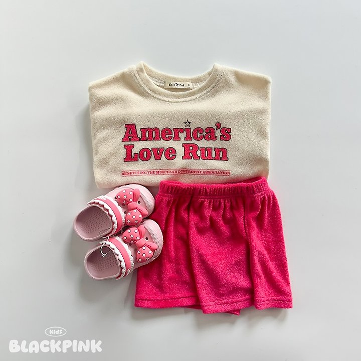 Black Pink - Korean Children Fashion - #designkidswear - Love Run Terry Set-Up - 6
