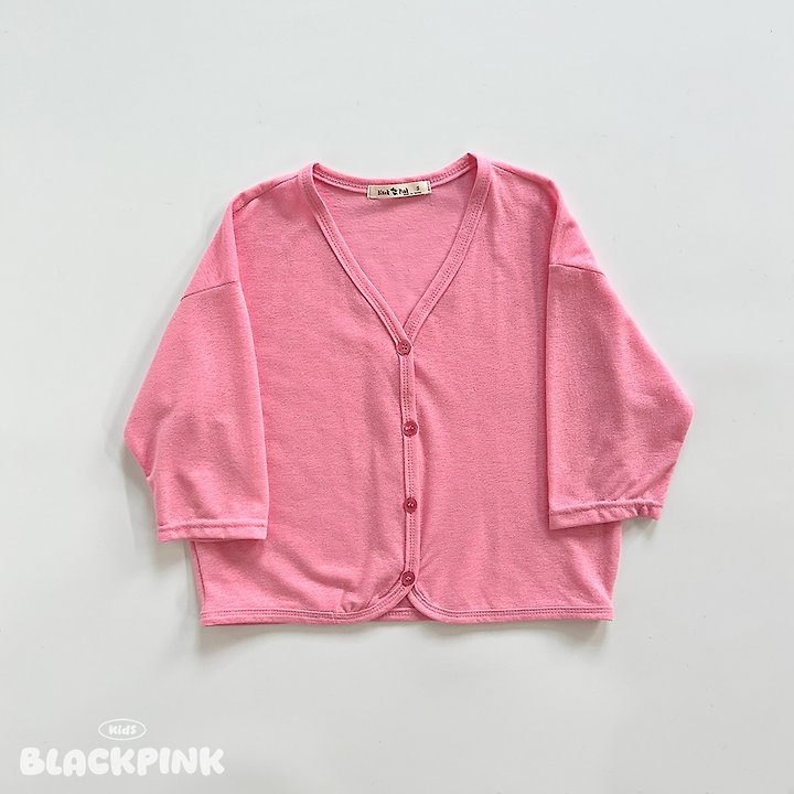 Black Pink - Korean Children Fashion - #designkidswear - Linen Light Cardigan - 5