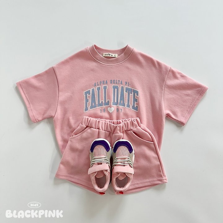 Black Pink - Korean Children Fashion - #designkidswear - DATE Short Sleeve Sweatshirt - 2