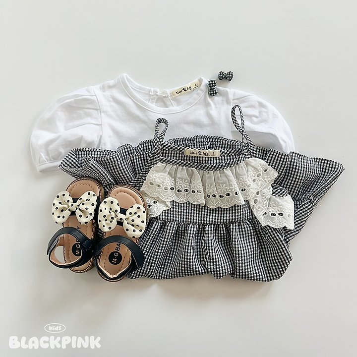 Black Pink - Korean Children Fashion - #designkidswear - Milk Tea Lace One-piece - 7