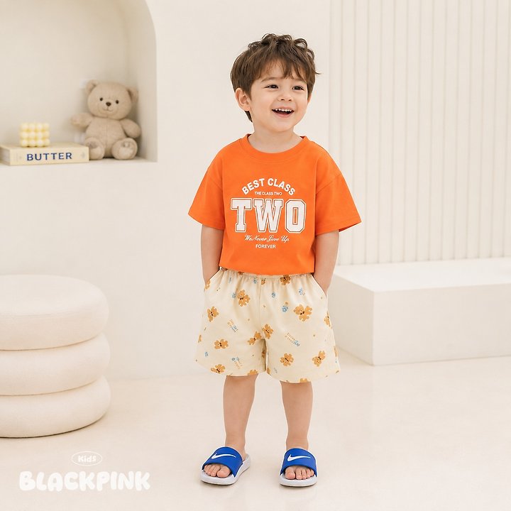 Black Pink - Korean Children Fashion - #designkidswear - Cotton Candy Bear Shorts - 9