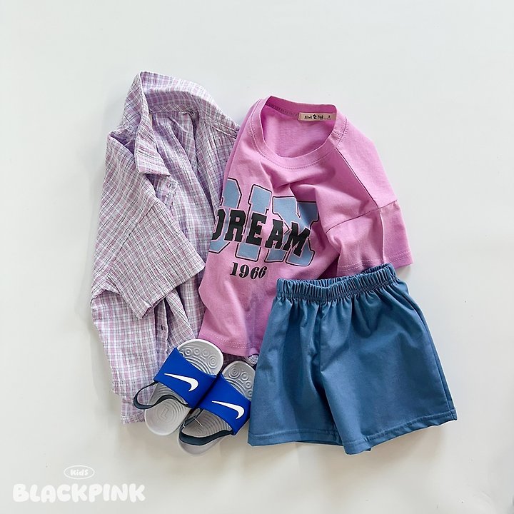 Black Pink - Korean Children Fashion - #designkidswear - Seersucker Check Shirt - 7