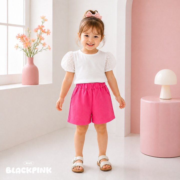 Black Pink - Korean Children Fashion - #discoveringself - Chiffon Puff Tee - 9
