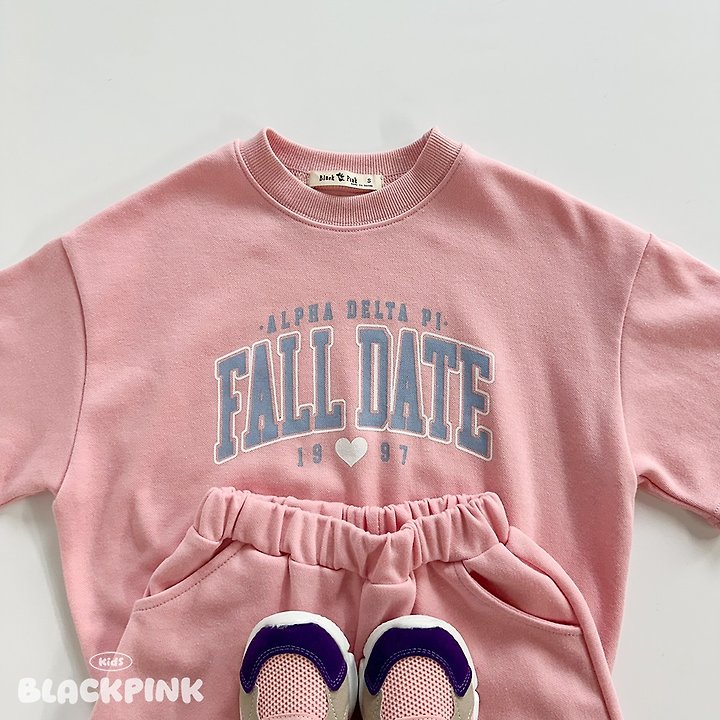 Black Pink - Korean Children Fashion - #discoveringself - DATE Short Sleeve Sweatshirt - 3