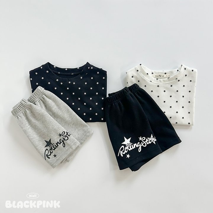 Black Pink - Korean Children Fashion - #discoveringself - Little Star Set-Up - 2