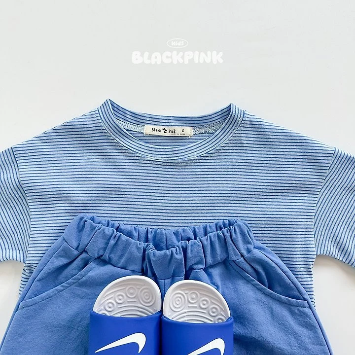 Black Pink - Korean Children Fashion - #discoveringself - Summer Stripe Short Sleeve Tee - 10