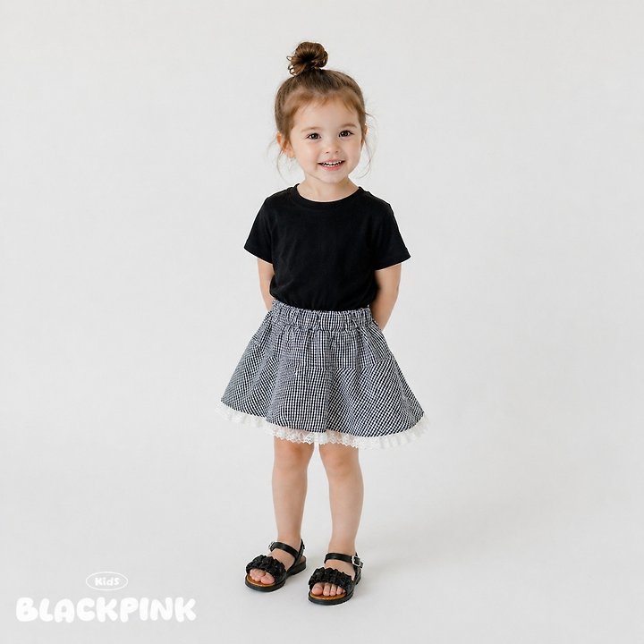 Black Pink - Korean Children Fashion - #discoveringself - SUMMER Short Sleeve Tee - 8