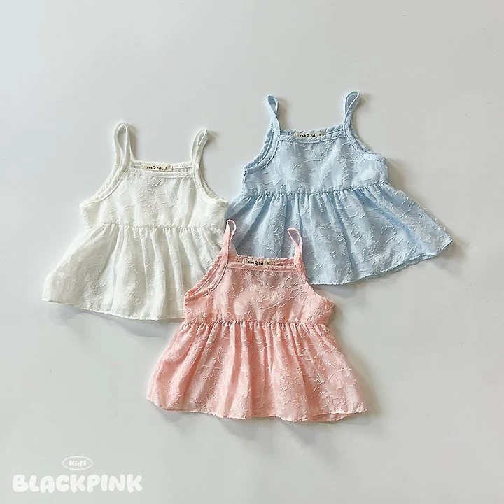 Black Pink - Korean Children Fashion - #discoveringself - Flower Bustier - 3
