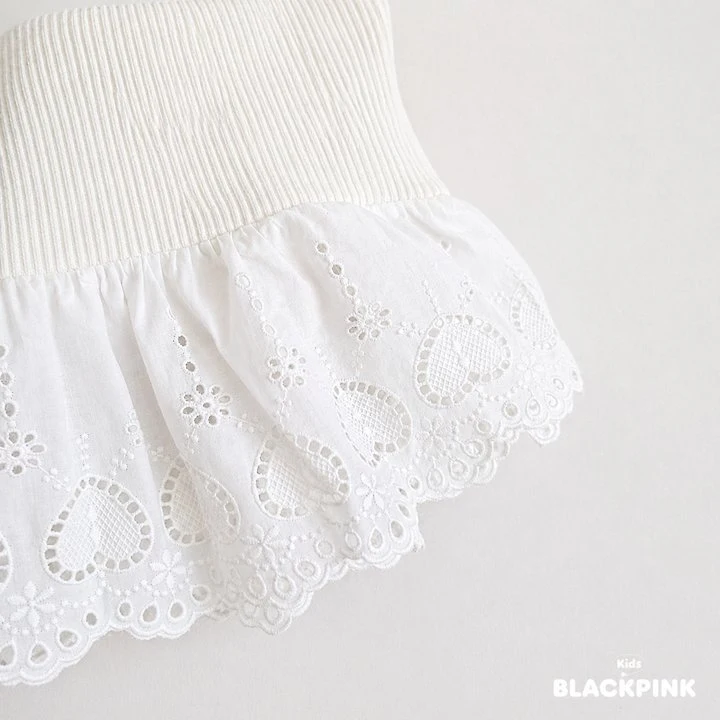 Black Pink - Korean Children Fashion - #discoveringself - Layered Lace Sleeveless Top - 11