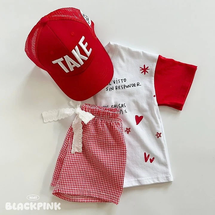Black Pink - Korean Children Fashion - #discoveringself - Lettering Color Tee - 12
